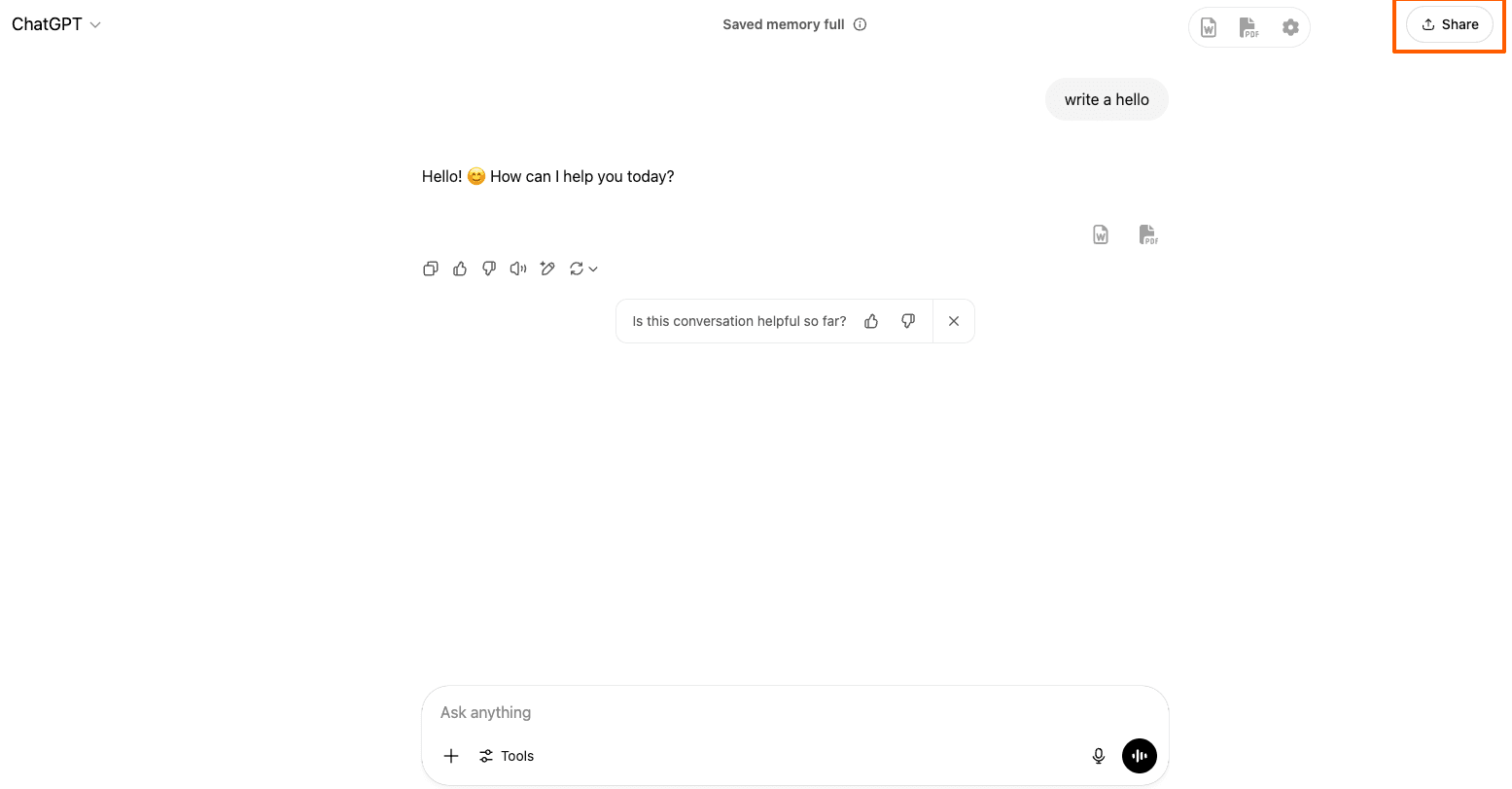Sharing Claude chat