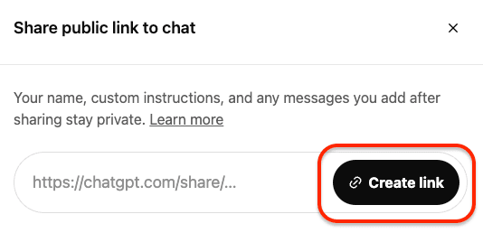 Sharing Claude chat